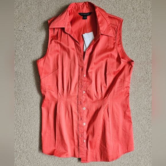 Button up Work Wear, Business casual coral tank top | banana Republic, NWT - Picture 3 of 12